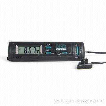 Car In/Out Thermometer, Beep Alarm/Snooze, Fahrenheit or Celsius Reading